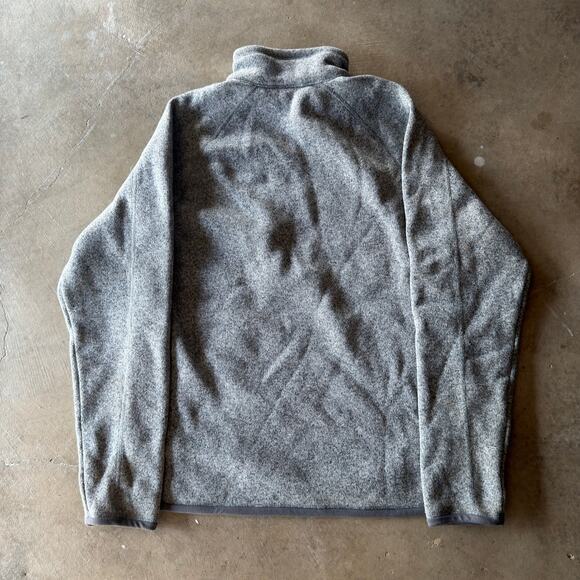 VINTAGE Y2K PATAGONIA FLEECE QUARTER ZIP JACKET COAT WARM GRAY MENS MEDIUM - Picture 3 of 5